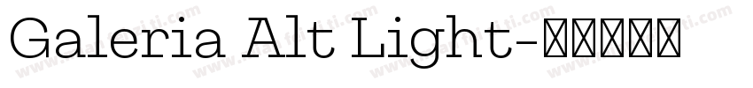 Galeria Alt Light字体转换